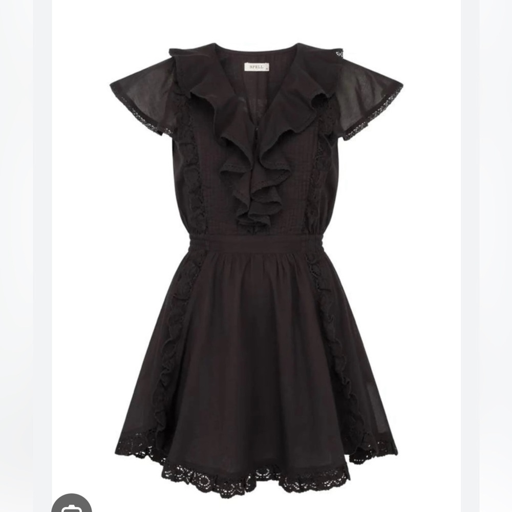 Spell dove lace, mini dress size medium black